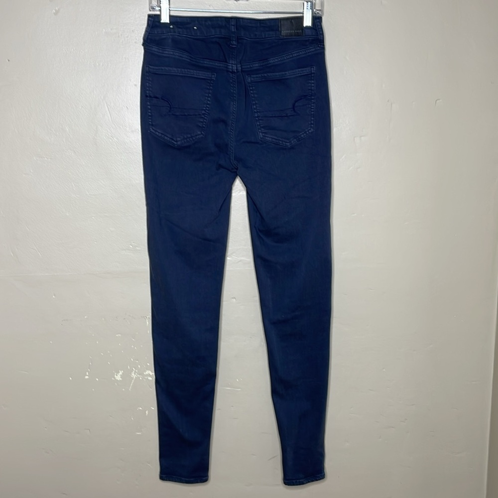 American Eagle Outfitters Hi Rise Jegging Jeans Blue SUPER STRETCH Skinny 6